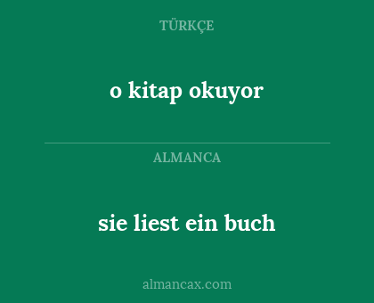 o kitap okuyor - sie liest ein buch