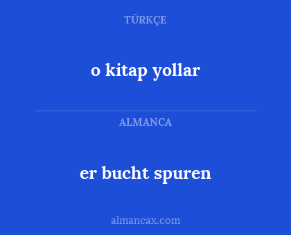 o kitap yollar - er bucht spuren