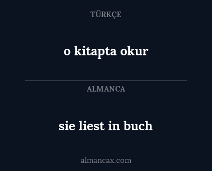 o kitapta okur - sie liest in buch