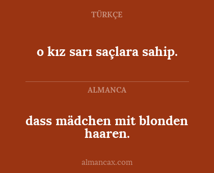 dass mädchen mit blonden haaren. - o kız sarı saçlara sahip.