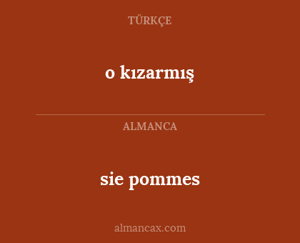 sie pommes - o kızarmış