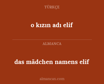 o kızın adı elif - das mädchen namens elif