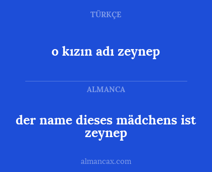 der name dieses mädchens ist zeynep - o kızın adı zeynep