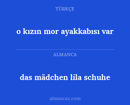 das mädchen lila schuhe - o kızın mor ayakkabısı var