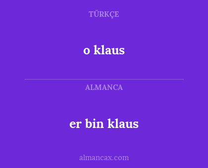 o klaus - er bin klaus
