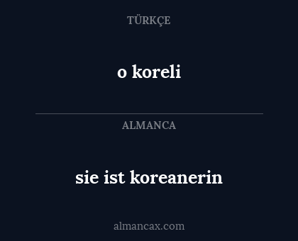 sie ist koreanerin - o koreli