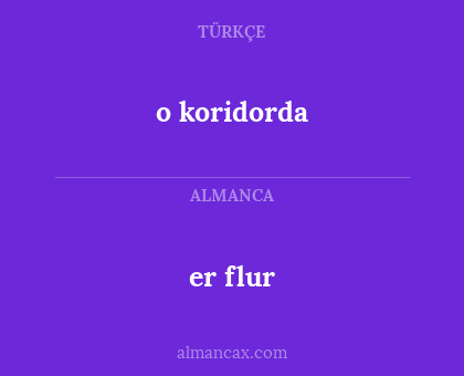 er flur - o koridorda