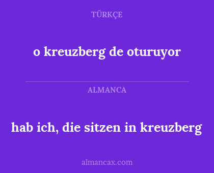 o kreuzberg de oturuyor - hab ich, die sitzen in kreuzberg