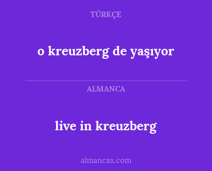 o kreuzberg de yaşıyor - live in kreuzberg