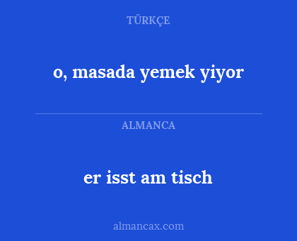 er isst am tisch - o, masada yemek yiyor