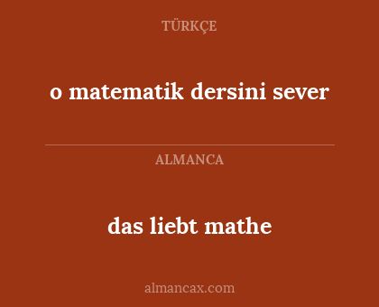 das liebt mathe - o matematik dersini sever
