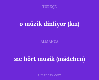 o müzik dinliyor (kız) - sie hört musik (mädchen)