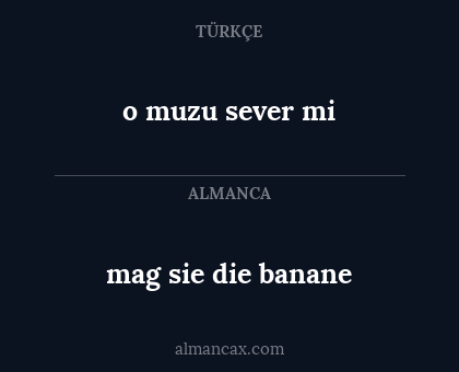 mag sie die banane - o muzu sever mi