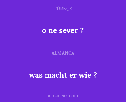 o ne sever ? - was macht er wie ?