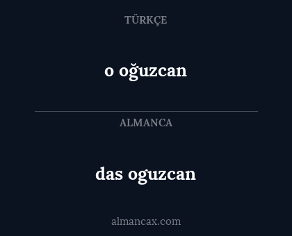 das oguzcan - o oğuzcan