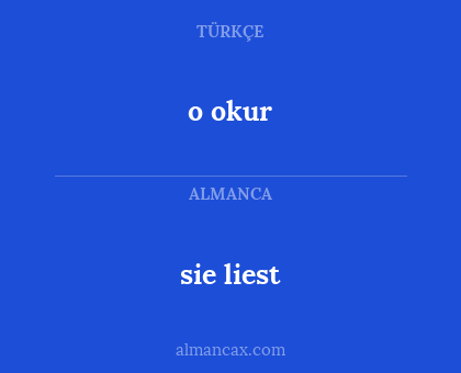 o okur - sie liest