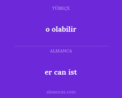o olabilir - er can ist