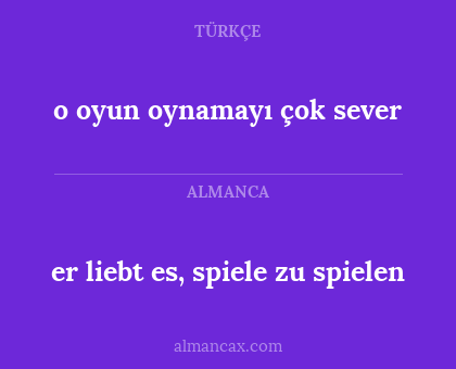 er liebt es, spiele zu spielen - o oyun oynamayı çok sever
