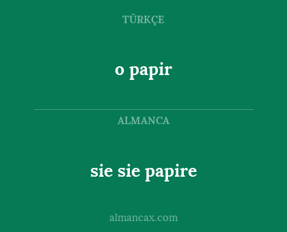o papir - sie sie papire