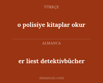 er liest detektivbücher - o polisiye kitaplar okur