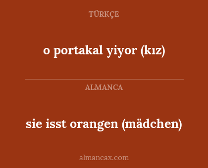 sie isst orangen (mädchen) - o portakal yiyor (kız)