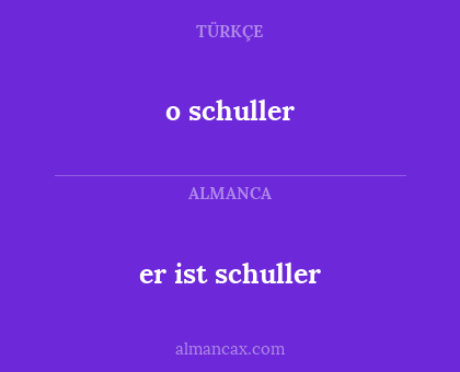er ist schuller - o schuller