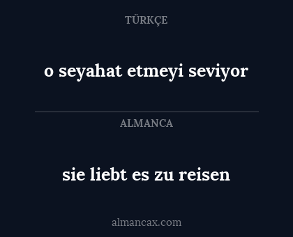 sie liebt es zu reisen - o seyahat etmeyi seviyor