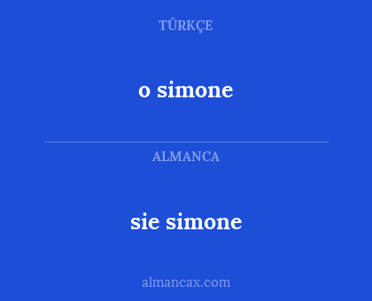 o simone - sie simone