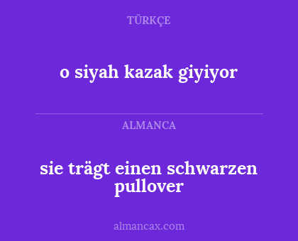 sie trägt einen schwarzen pullover - o siyah kazak giyiyor