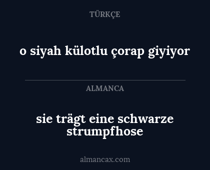 sie trägt eine schwarze strumpfhose - o siyah külotlu çorap giyiyor