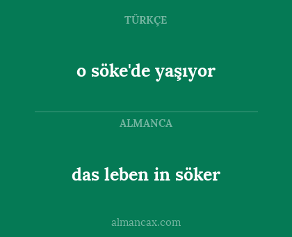 das leben in söker - o söke'de yaşıyor