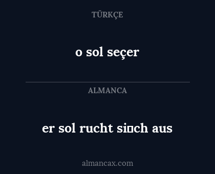 o sol seçer - er sol rucht si̇ch aus