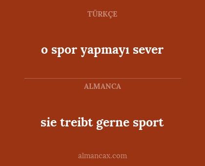 o spor yapmayı sever - sie treibt gerne sport