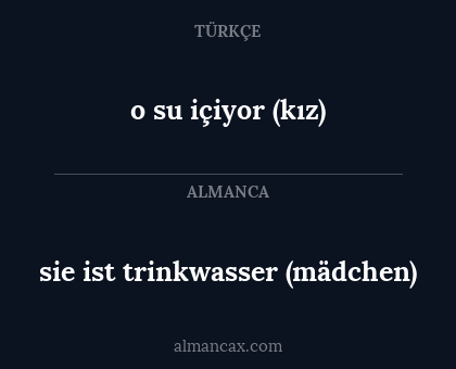 o su içiyor (kız) - sie ist trinkwasser (mädchen)