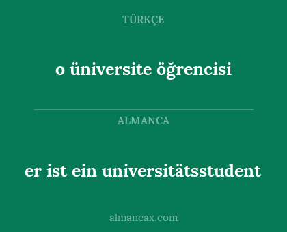 o üniversite öğrencisi - er ist ein universitätsstudent
