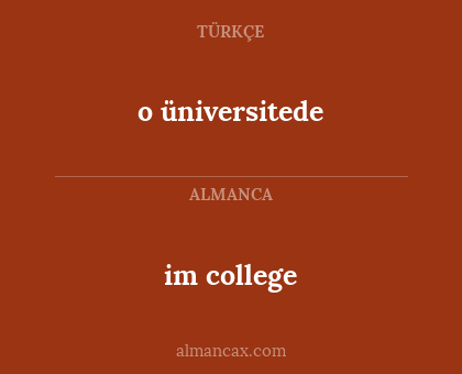 im college - o üniversitede