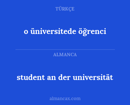 student an der universität - o üniversitede öğrenci