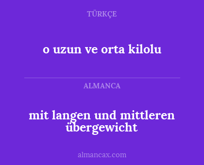 mit langen und mittleren übergewicht - o uzun ve orta kilolu