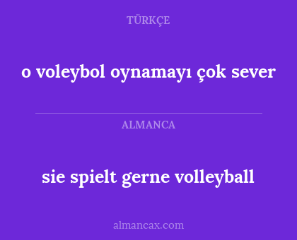 o voleybol oynamayı çok sever - sie spielt gerne volleyball