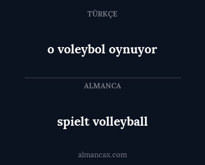 spielt volleyball - o voleybol oynuyor
