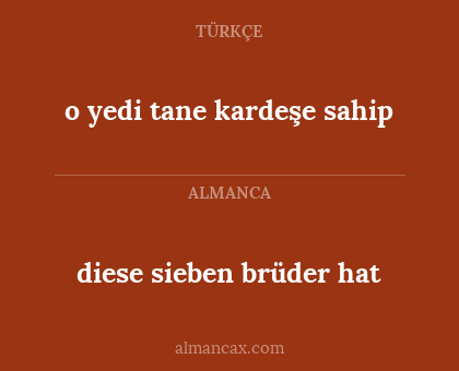 diese sieben brüder hat - o yedi tane kardeşe sahip
