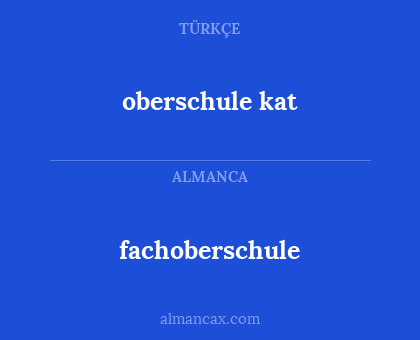 fachoberschule - oberschule kat