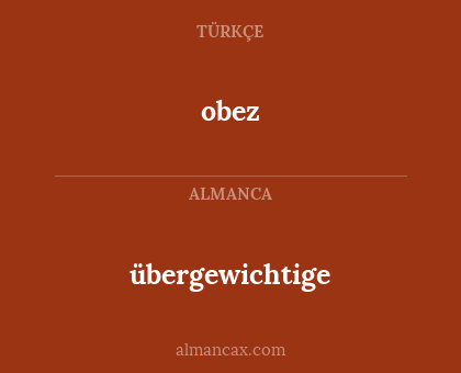 übergewichtige - obez