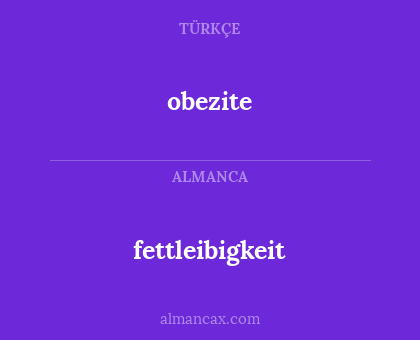 obezite - fettleibigkeit