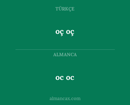 oc oc - oç oç