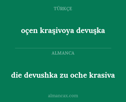 die devushka zu oche krasiva - oçen kraşivoya devuşka