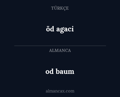 öd agaci - od baum