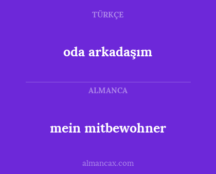 oda arkadaşım - mein mitbewohner