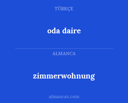 oda daire - zimmerwohnung