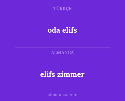 elifs zimmer - oda elifs
